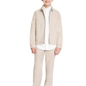 CALVIN KLEIN 😍 Boy's Stretch Neat-Check Harrington Jacket NWT